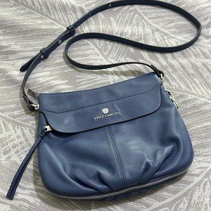 Vince Camuto blue leather crossbody purse - LIKE NEW